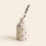 Hand-Painted Polka Dot Bud Vase