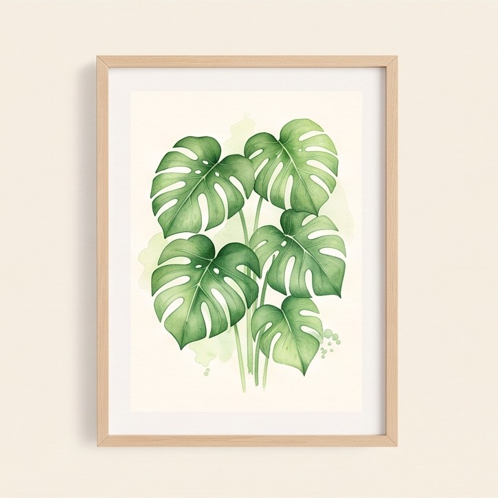 Monstera Watercolor Print