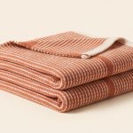 Terracotta Striped Throw
